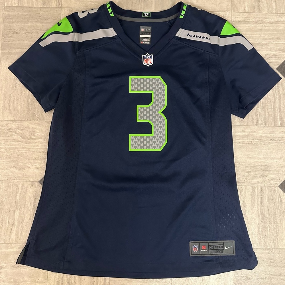 Seattle Seahawks Russell Wilson Nike College Navy Game Player Jersey